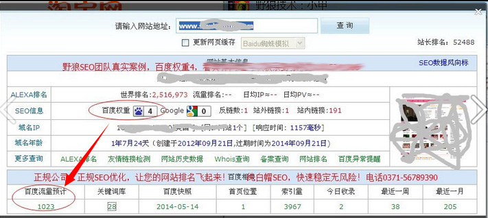 權(quán)重4的一個SEO案例