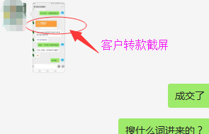 直接發(fā)轉(zhuǎn)款記錄過來，說這幾天還有好幾個咨詢的客戶